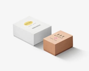 white and gray boxes
